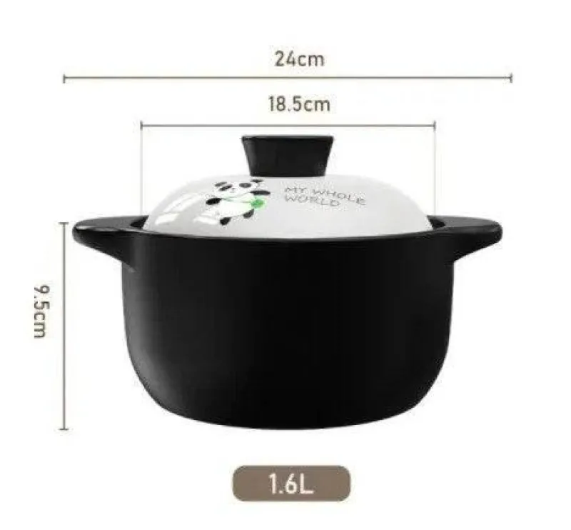 The Culinary Kit Küche & Esszimmer-Antihaft-Bratpfanne im Panda-Design – Kochgeschirr im japanischen Stil