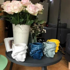 The Decor Haven Küche & Esszimmer-Antike griechische Kopftasse - Keramik Kaffeetasse