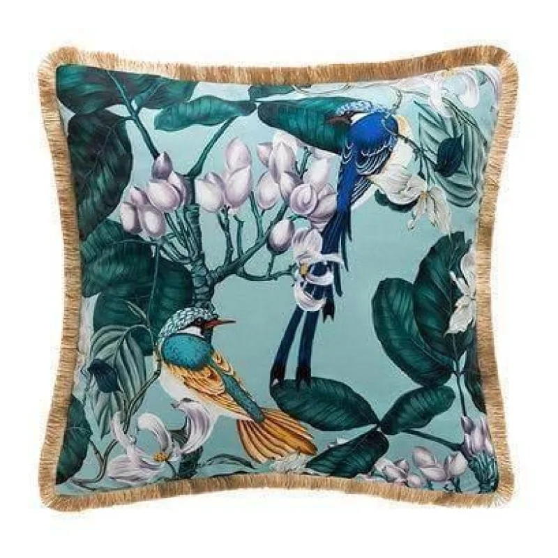 Cozy Cushions Bettzeug-Antiker Samtkissenbezug - Chinesisches Regenwald-Kunstdekor