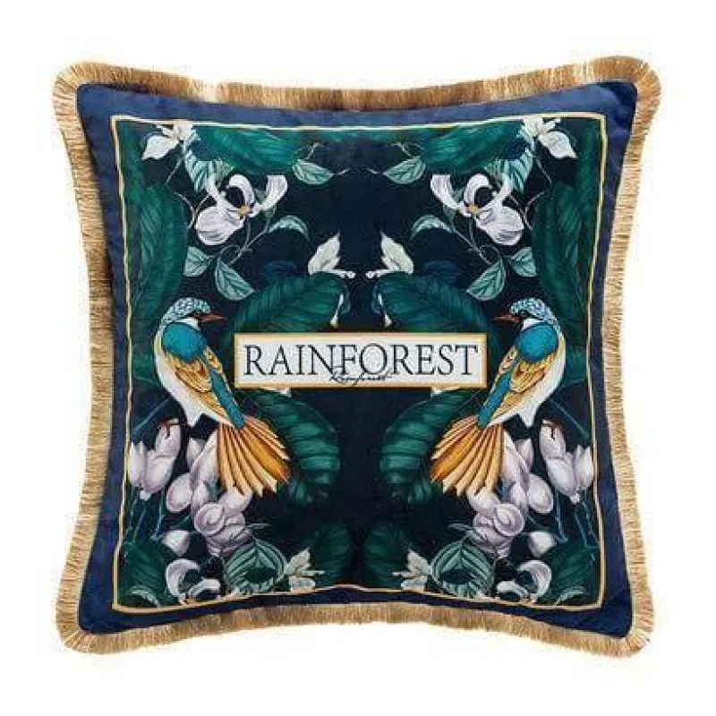 Cozy Cushions Bettzeug-Antiker Samtkissenbezug - Chinesisches Regenwald-Kunstdekor
