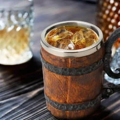 Cup Couture Küche & Esszimmer-Antiker Totenkopf Edelstahlbecher - Gothic Trinkgeschirr