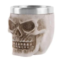 Cup Couture Küche & Esszimmer-Antiker Totenkopf Edelstahlbecher - Gothic Trinkgeschirr