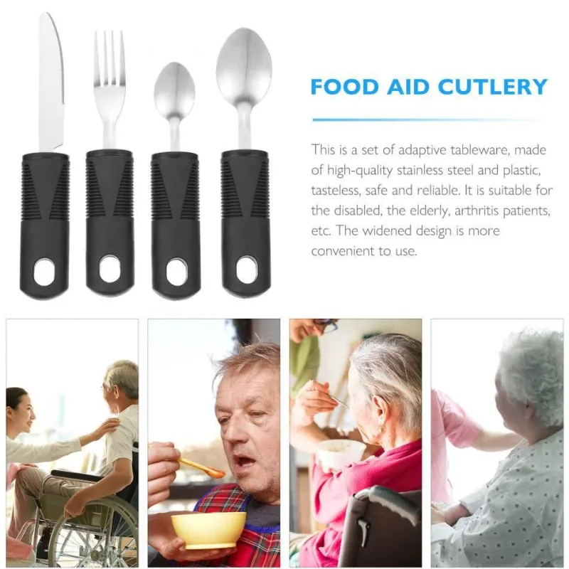 The Culinary Kit Küche & Esszimmer-Anti-Shake-Geschirrset für Senioren – Easy Grip Dining Essentials