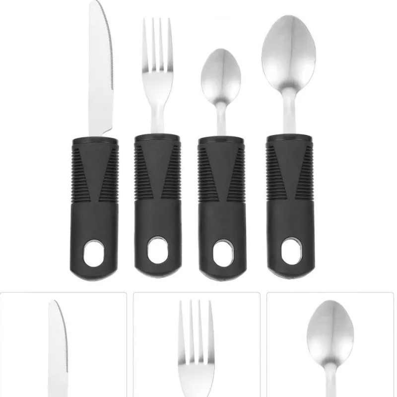 The Culinary Kit Küche & Esszimmer-Anti-Shake-Geschirrset für Senioren – Easy Grip Dining Essentials