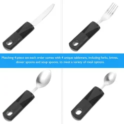 The Culinary Kit Küche & Esszimmer-Anti-Shake-Geschirrset für Senioren – Easy Grip Dining Essentials