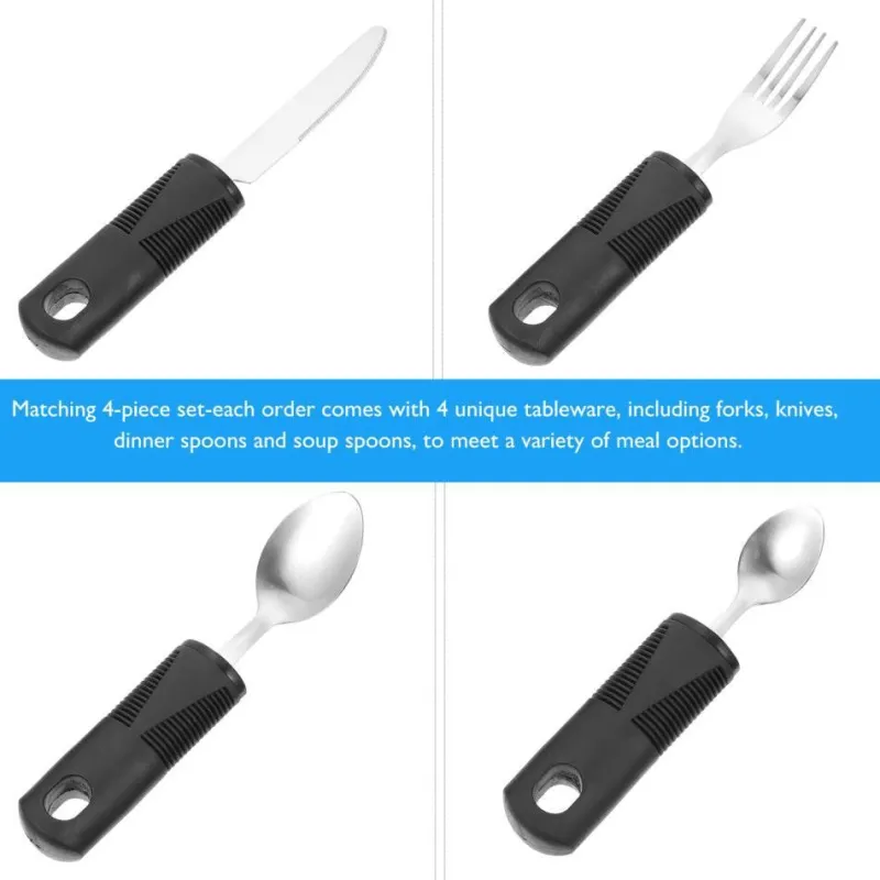 The Culinary Kit Küche & Esszimmer-Anti-Shake-Geschirrset für Senioren – Easy Grip Dining Essentials