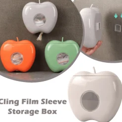 The Culinary Kit Küche & Esszimmer-Apfelförmiger, wandmontierter Frischhaltefolienspender