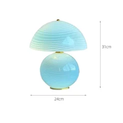 The Light Loft Beleuchtung-Aquamarine Tischlampe - Elegante Wohnbeleuchtung Dekor