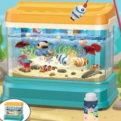 The Decor Haven Babyspielzeug-Aquariumspielzeug für Kinder – Spielset „Catching Fishes“