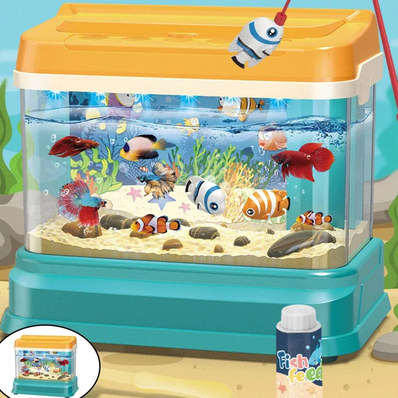 The Decor Haven Babyspielzeug-Aquariumspielzeug für Kinder – Spielset „Catching Fishes“