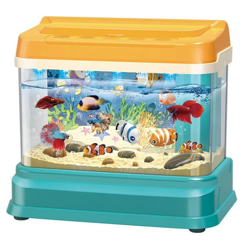 The Decor Haven Babyspielzeug-Aquariumspielzeug für Kinder – Spielset „Catching Fishes“