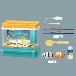 The Decor Haven Babyspielzeug-Aquariumspielzeug für Kinder – Spielset „Catching Fishes“