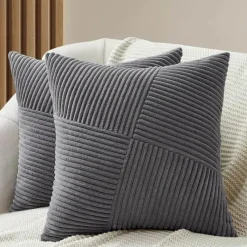 The Finishing Touch Wohndeko-Arlo Kissenbezug – gemütlicher, gerippter, dekorativer Kissenbezug