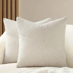 The Finishing Touch Wohndeko-Arlo Kissenbezug – gemütlicher, gerippter, dekorativer Kissenbezug