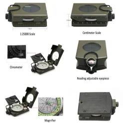 Roam Ready Camping-Werkzeuge|Heimwerkzeuge-Armeekompass – Mehrzweck-Navigationstool für den Außenbereich