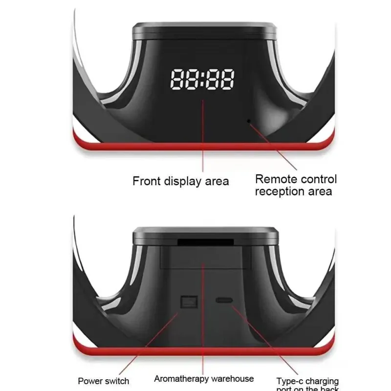 The Decor Haven Gadgets Für Zuhause-Aromatherapie-Bluetooth-Diffusorlampe – wohltuende Klangtherapie