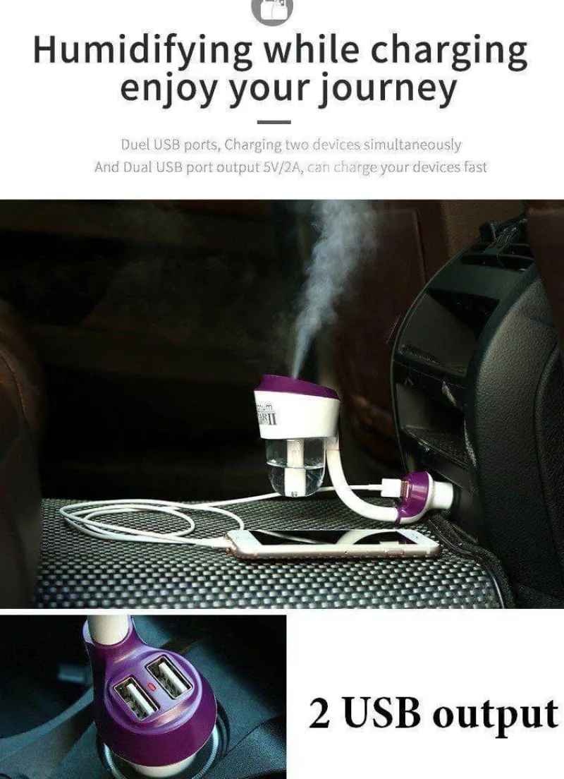 The Relaxation Nook Autozubehör|Automobilindustrie-Aromatherapie-Diffusor fürs Auto – Luftbefeuchter mit ätherischen Ölen