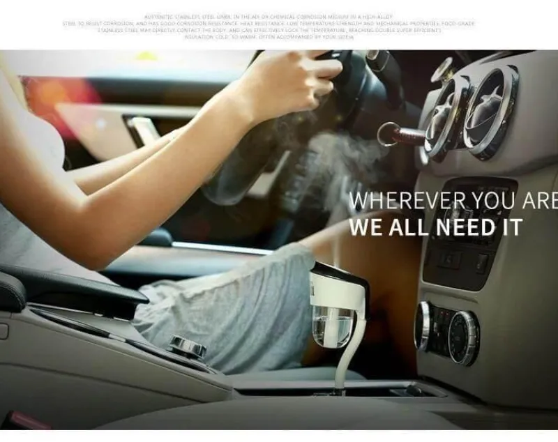 The Relaxation Nook Autozubehör|Automobilindustrie-Aromatherapie-Diffusor fürs Auto – Luftbefeuchter mit ätherischen Ölen