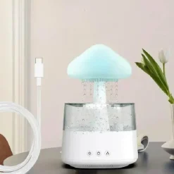 Accent u0026 Adorn Gadgets Für Zuhause-Aromatherapie-Luftbefeuchterlampe – Wolken-Regenwald-Design