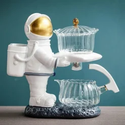 Brew Bliss Küche & Esszimmer-Astronaut Aroma Automatische Teekanne – Teekanne mit Sieb für Weltraumliebhaber