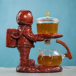 Brew Bliss Küche & Esszimmer-Astronaut Aroma Automatische Teekanne – Teekanne mit Sieb für Weltraumliebhaber