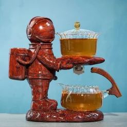 Brew Bliss Küche & Esszimmer-Astronaut Aroma Automatische Teekanne – Teekanne mit Sieb für Weltraumliebhaber