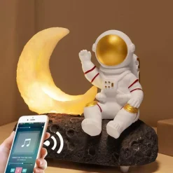 The Light Loft Beleuchtung-Astronaut Bluetooth Lautsprecherlampe - Cosmic Sound Nachtlicht Dekor