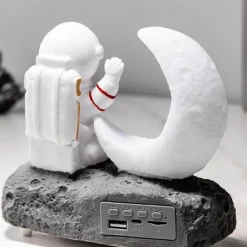 The Light Loft Beleuchtung-Astronaut Bluetooth Lautsprecherlampe - Cosmic Sound Nachtlicht Dekor