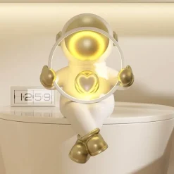 Bright Accents Beleuchtung-Astronauten-Silhouette-Lampe – Einzigartiges Tischlicht-Dekor aus Kunstharz