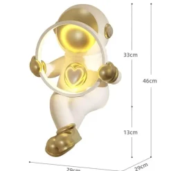 Bright Accents Beleuchtung-Astronauten-Silhouette-Lampe – Einzigartiges Tischlicht-Dekor aus Kunstharz