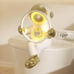 Bright Accents Beleuchtung-Astronauten-Silhouette-Lampe – Einzigartiges Tischlicht-Dekor aus Kunstharz