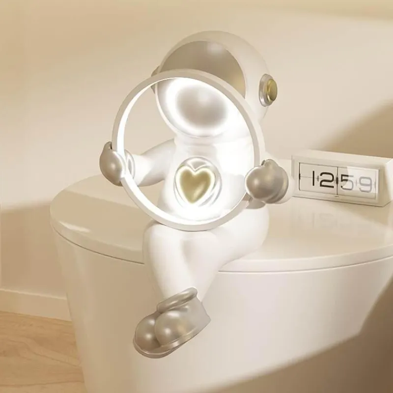 Bright Accents Beleuchtung-Astronauten-Silhouette-Lampe – Einzigartiges Tischlicht-Dekor aus Kunstharz