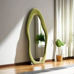 Timeless Touch Wohndeko-Asymmetrischer Wellenspiegel – kurviger dekorativer Wandakzent