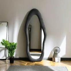 Timeless Touch Wohndeko-Asymmetrischer Wellenspiegel – kurviger dekorativer Wandakzent