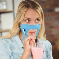 The Relaxation Nook Gesundheits-Gadgets|Gesundheits- Und Entspannungstools-Atmungsaktive Trinkmaske – Gesichtsbedeckung mit bequemer Passform