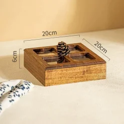 Space Savvy Küche & Esszimmer-Aufbewahrungsbox aus Walnussholz – Eleganter Organizer aus Holz