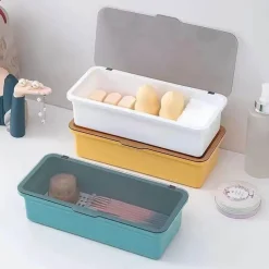 Tom Küche & Esszimmer-Aufbewahrungsbox für Teeservice – Organizer-Etui mit Deckel und Löffel