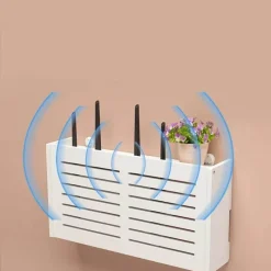 Tom Küche & Esszimmer-Aufbewahrungsbox für WLAN-Router und TV-Set-Top-Box-Rack, Power Organizer