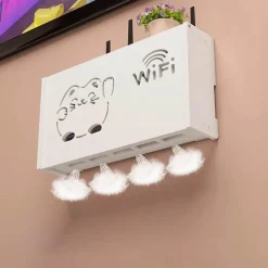 Tom Küche & Esszimmer-Aufbewahrungsbox für WLAN-Router und TV-Set-Top-Box-Rack, Power Organizer