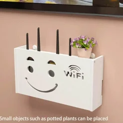 Tom Küche & Esszimmer-Aufbewahrungsbox für WLAN-Router und TV-Set-Top-Box-Rack, Power Organizer