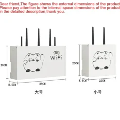 Tom Küche & Esszimmer-Aufbewahrungsbox für WLAN-Router und TV-Set-Top-Box-Rack, Power Organizer