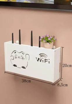 Tom Küche & Esszimmer-Aufbewahrungsbox für WLAN-Router und TV-Set-Top-Box-Rack, Power Organizer