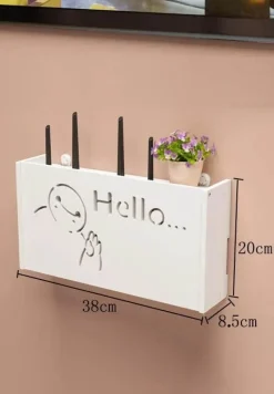 Tom Küche & Esszimmer-Aufbewahrungsbox für WLAN-Router und TV-Set-Top-Box-Rack, Power Organizer