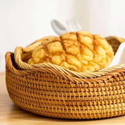 Space Savvy Küche & Esszimmer-Aufbewahrungskorb aus Rattan – Gewebter Home Organizer