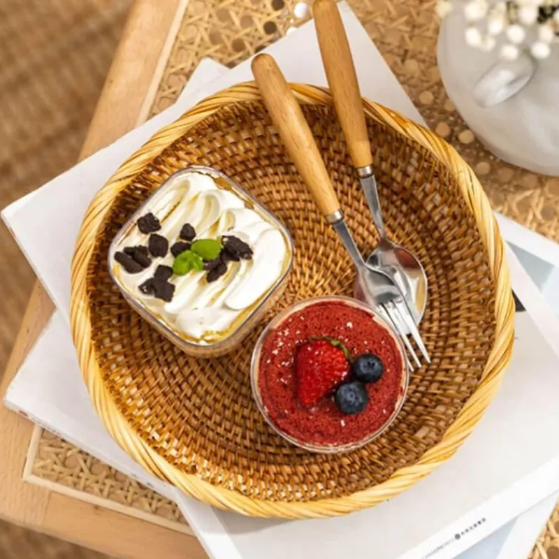 Space Savvy Küche & Esszimmer-Aufbewahrungskorb aus Rattan – Gewebter Home Organizer