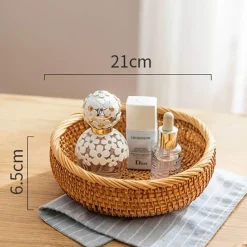 Space Savvy Küche & Esszimmer-Aufbewahrungskorb aus Rattan – Gewebter Home Organizer