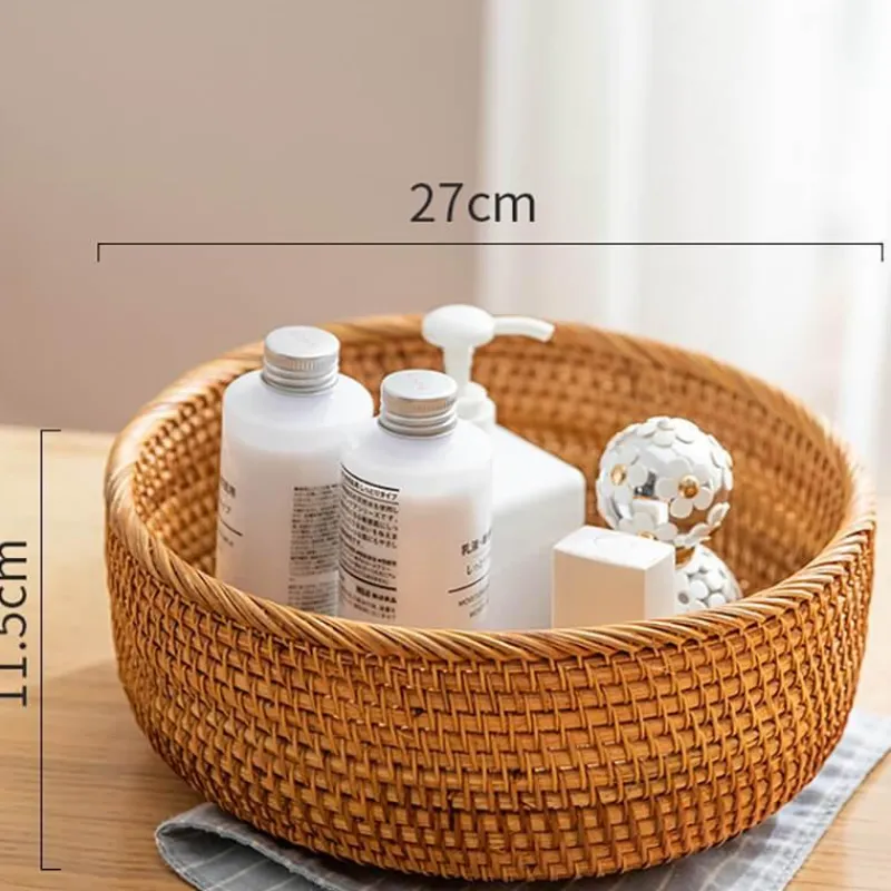 Space Savvy Küche & Esszimmer-Aufbewahrungskorb aus Rattan – Gewebter Home Organizer