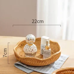 Space Savvy Küche & Esszimmer-Aufbewahrungskorb aus Rattan – Gewebter Home Organizer