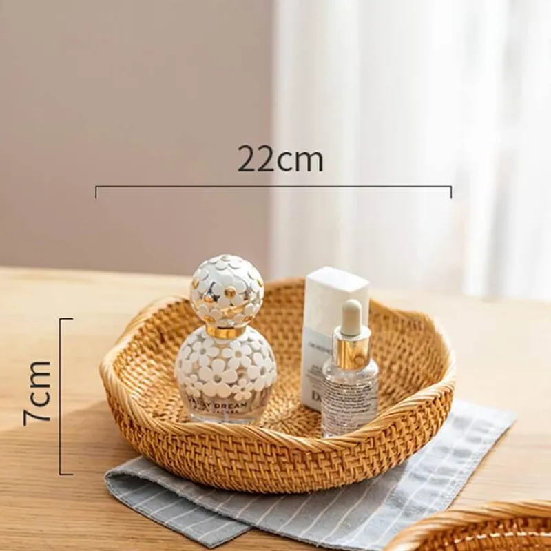 Space Savvy Küche & Esszimmer-Aufbewahrungskorb aus Rattan – Gewebter Home Organizer