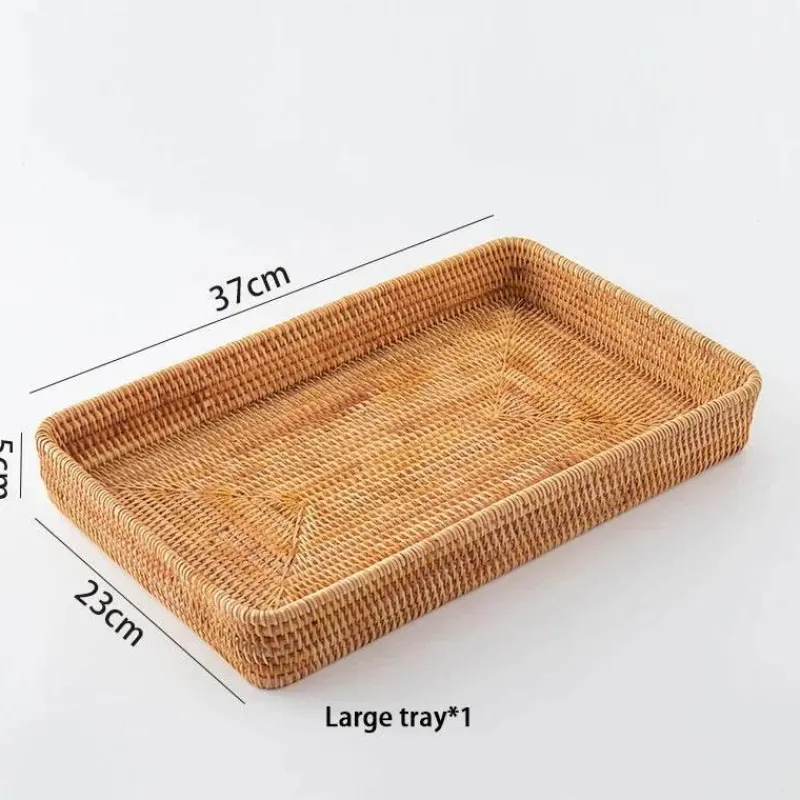 Feast u0026 Flair Küche & Esszimmer-Aufbewahrungskorb aus Rattan – Stilvoller Korb-Küchenorganizer